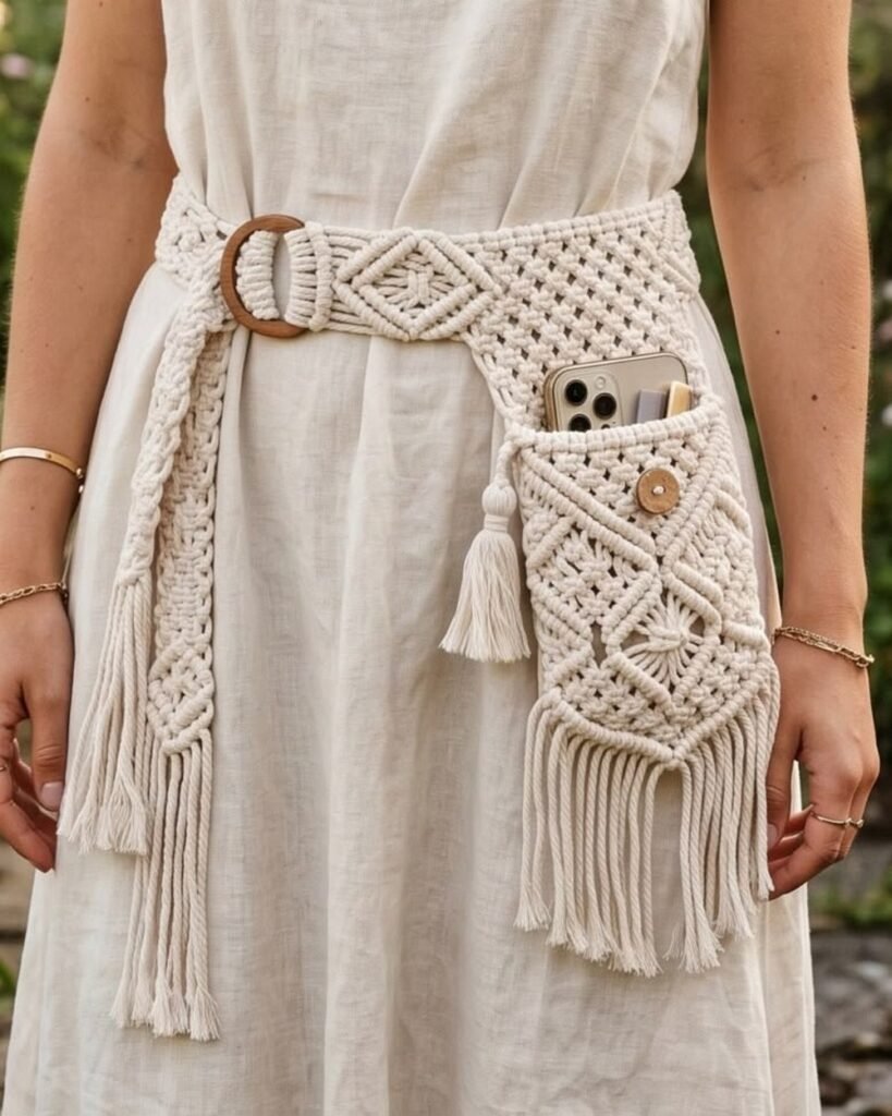 Crochet Daisy Granny Square Belt