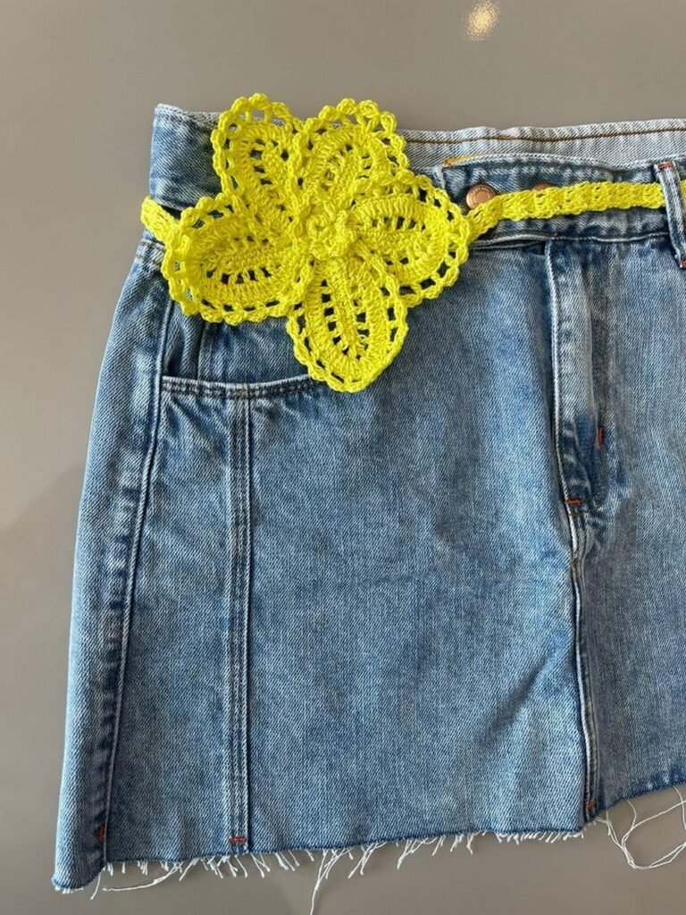 Handmade Crochet Sunflower Belt