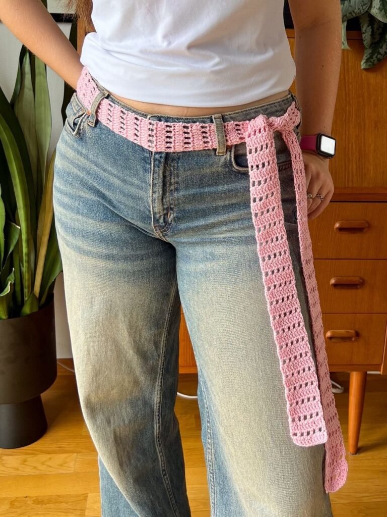 Romantic Crochet Flower Belt for Maxi Dresses